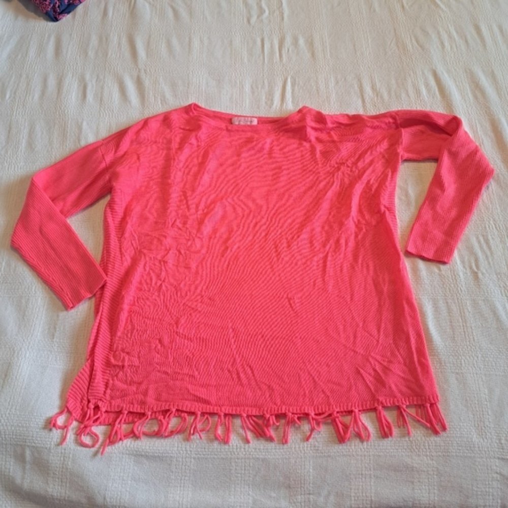 Lilly Pulitzer girls size XL of 12-14 Ramona neon pink sweater